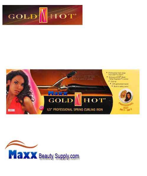 Gold N Hot 24K Gold Coated #GH192 Spring Curling Iron - 1/2"